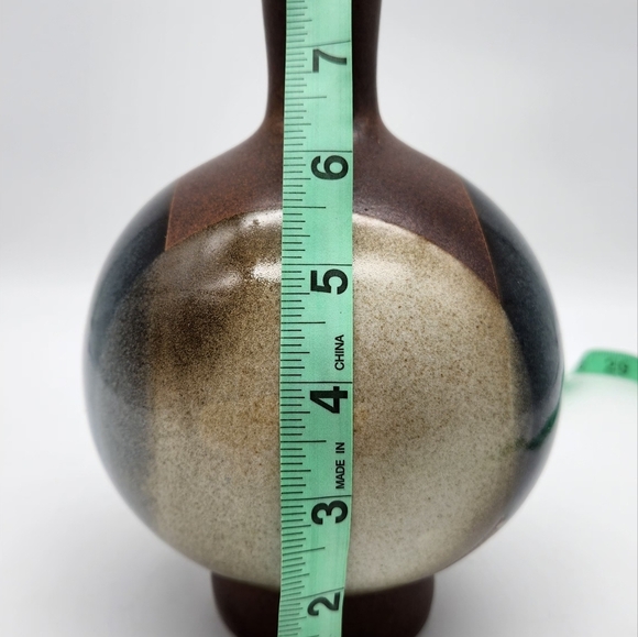 MCM Robert Maxwell "Full Moons" Blue White Eclipse Pottery Craft Vase / Decanter - Picture 7 of 8